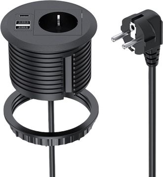 OEM Esta Toma Usb Multifunci&oacute;n Empotrada Est&aacute; Dise&ntilde;ada Para Aberturas De Oficina De 80 Mm E Incluye Una Toma De Pared, Dos Puertos Usb-a, Un Puerto Usb-c 