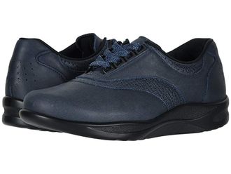 SAS Walk Easy Comfort Walking Shoe Womens Shoes Indigo/Blueberry : 10.5 WW - Double Wide (D), Leather