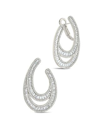 Sterling Forever CZ Gabriella Drop Stud Earrings