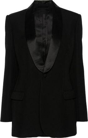 Wardrobe.NYC single-breasted wool blazer - women - Virgin Wool/Viscose - L - Black