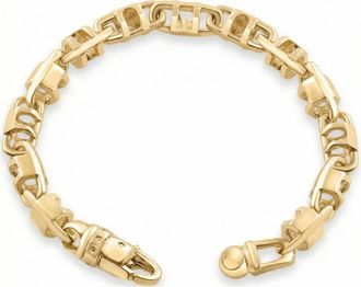 Pompeii3 Mens 14k Gold (46gram) or Platinum (86gram) 7.5mm Link Bracelet 8.5