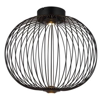 Netlighting Galway 50cm Globe Ceiling Light Matt Black LED 3000K
