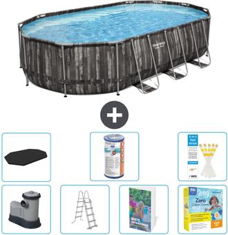 Bestway Piscina Bestway Power Steel Oval - 610x366x122 Cm - 8-piezas S572