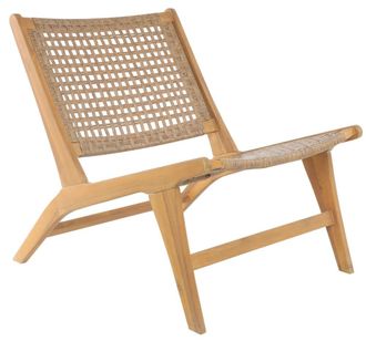 Nordlys Sill&oacute;n interior exterior en acacia y cuerda