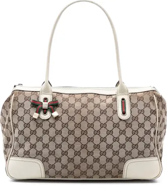 Gucci Pre-owned Womens Gg Canvas Princy Shoulder Bag - Grey Textile - One Size