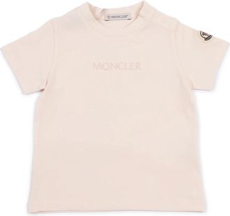 Moncler T-Shirts, unisex, Pink, Size: 12 M Classic Crew-Neck T-Shirt