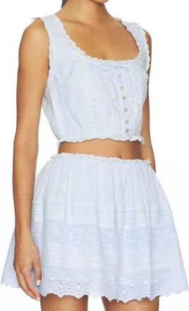 LoveShackFancy Womens Blyss Top In Blue