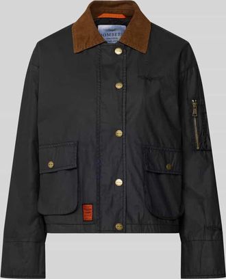 Original Bombers Jacke aus Baumwolle mit Pattentaschen in Black, Gr&ouml;&szlig;e XXL