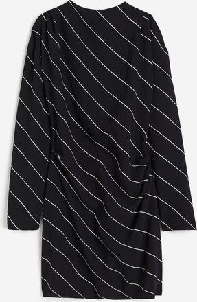 H&M Drapiertes Kleid - Schwarz