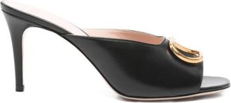 Valentino Garavani Heeled Mules, female, Black, Size: 7 1/2 US Heeled Mules
