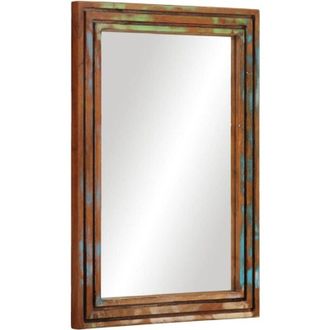 vidaXL Bathroom Mirror 50x70 cm Solid Wood Acacia and Glass vidaXL