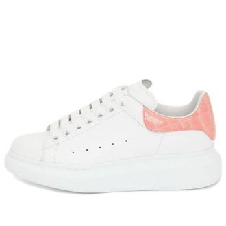 Alexander McQueen (WMNS) Alexander McQueen Oversized Sneaker White Pastel Pink Crocodile 553770WIAF89414
