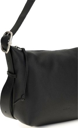 Loewe Mens Hobo Bag Loop Grained Calfskin Black Calf Leather Shoulder