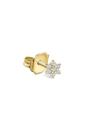 Maria Tash Diamond Flower Single Stud Earring in Yellow Gold at Nordstrom, Size 3