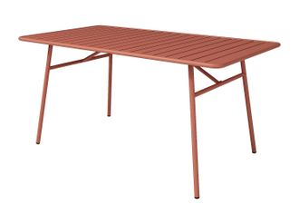 Vente-Unique Tavolo da giardino in Metallo L.160 cm Terracotta - MIRMANDE