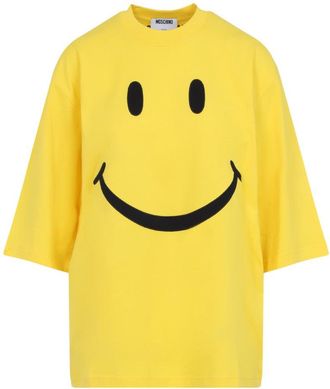 Moschino Yellow Cotton Smile T-Shirt