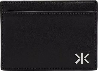 Kenzo Leren kaarthouder met logoplaatje - Heren - Accessoires - Zwart - Maat: ONE Size Zijde