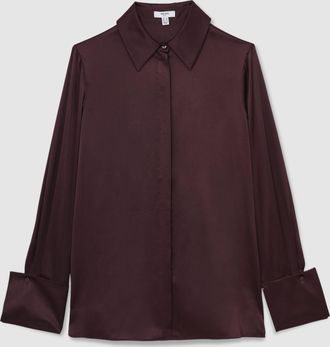 Reiss Red Silk Shirt, 16