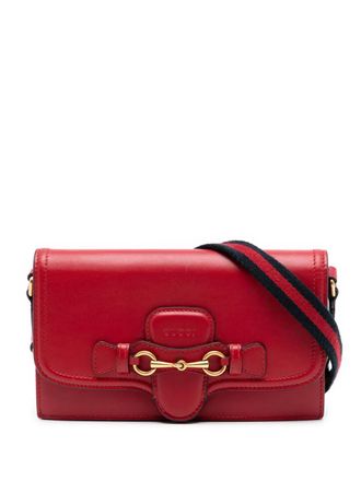 Gucci 2000-2015 Leather Lady Web Wallet On Strap crossbody bag - Rosso