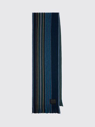 Paul Smith Sciarpa in lana a righe multicolor con bordo sfrangiato
