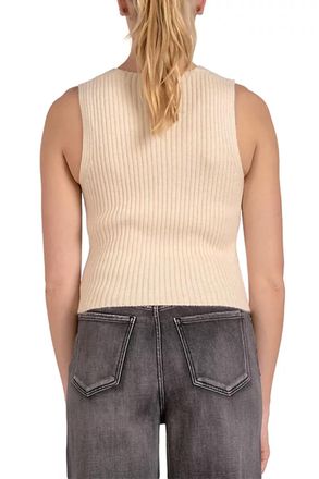 Elan Bella Sweater Vest In Beige