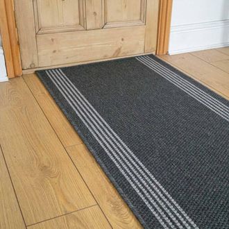 Runrug Hallway Runner Rug - Non-Slip, Hardwearing, 5mm - Natura in Grey | Size: 66 cm x 420 cm