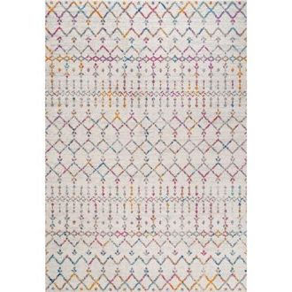 Jonathan Y Designs Moroccan HYPE Boho Vintage Diamond Area Rug in Ivory/multi at Nordstrom, Size 2Ft 0In X 8Ft 0In