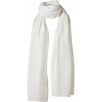 Kinross Cashmere Garter Trim Travel Wrap in Whisper at Nordstrom