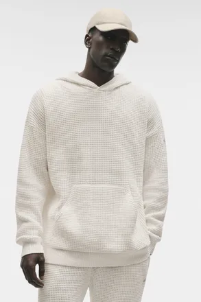 Alo | Waffle Chenille Edition Hoodie in Ivory, Size: Medium