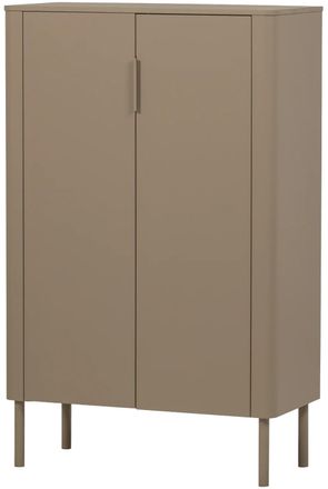 De Eekhoorn Design Highboard Gunaro aus nachhaltigem Massivholz, Taupe matt