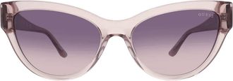 Guess Violet Gradient Or Mirror Cat Eye Ladies Sunglasses GU00112 57Z 56