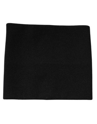 Dolce & Gabbana Mens Black Cashmere Knitted Square Handkerchief Scarf - One Size