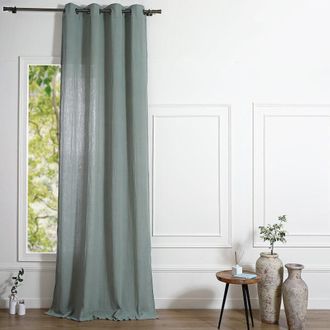 Febronie Cortina con ojales algod&oacute;n 140x290 verde celad&oacute;n