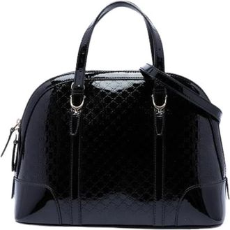 Gucci Pre-owned Nice Satchel - Dames - Vintage Handtas - Zwart - ONE Size - Leer - Vintage