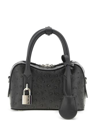 Stella McCartney Ryder crossbodytas met struisvogeleffect - Grijs