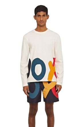Orlebar Brown Abstract Graphic Long-Sleeve Tee - White