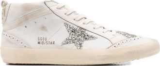 Golden Goose White Glitter Sneakers