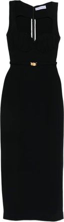 Rowen Rose Maxi-jurk met riemdetail - Zwart