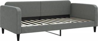 vidaXL Sof&aacute; Cama Sin Colch&oacute;n Tela Gris Oscuro 100x200 Cm Vidaxl