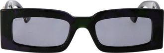 Gucci Rechthoekige Zonnebril - Dames - Zonnebrillen - Veelkleurig - 53 MM - Accessoires