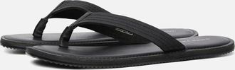 Jack & Jones Mens Jack & Jones Washton Leather Mens Anthracite Flip Flops - Black - Size: 12