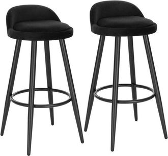 Woltu Woltu - 2x Tall Bar stools. Bar chairs with Backrest. Kitchen stools. Breakfast stools