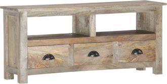 vidaXL Vidaxl - Mueble De Tv De Madera Maciza De Mango 110x30x50 Cm