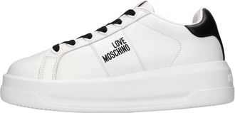 Love Moschino Logo Leren Sneakers - Dames - Sneakers - Wit - 41 EU - Leer - Schoenen