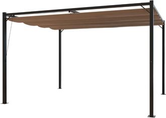 Concept Usine Cenador autoportante de 3 x 4 m y 12 m², lona de poliéster gris topo