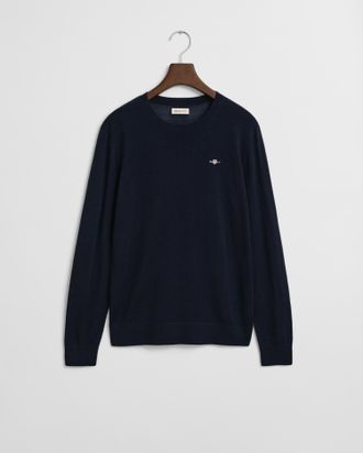 GANT Teens Extra Fine Merino Wool Crew Neck Sweater (146/152) EVENING BLUE