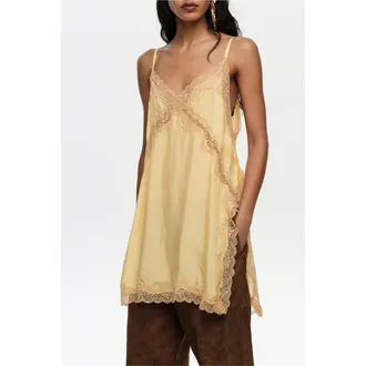 Bimba & Lola Long Lingerie Top in Yellow at Nordstrom, Size X-Small
