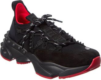 Christian Louboutin Trailnrun Suede & Mesh Sneaker