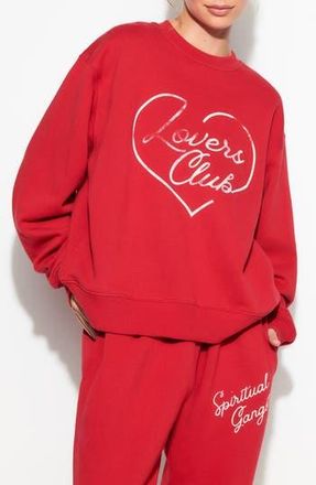 Spiritual Gangster Lovers La Brea Cotton Sweatshirt in Red Heart at Nordstrom Rack, Size X-Large