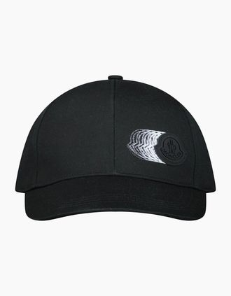 Moncler Mens Moncler Logo Patch Cap Black - Size: ONE size